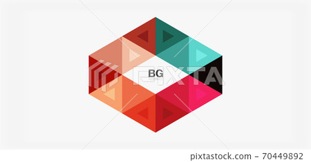 Mosaic triangle pattern abstract background for cover, banner, flyer and poster and other template Mosaic triangle pattern abstract background for cover, banner, flyer and poster and other template 70449892