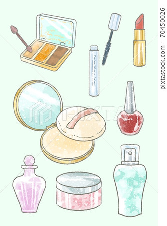 Illustration of a cosmetic set with a gentle touch 70450026