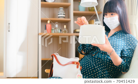 孕婦打開和關閉小袋16：9 70451429
