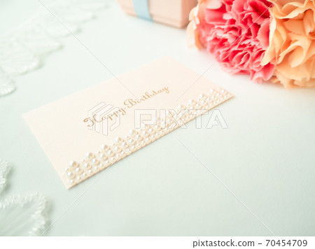 生日賀卡康乃馨花邊絲帶 生日賀卡康乃馨花邊絲帶 70454709
