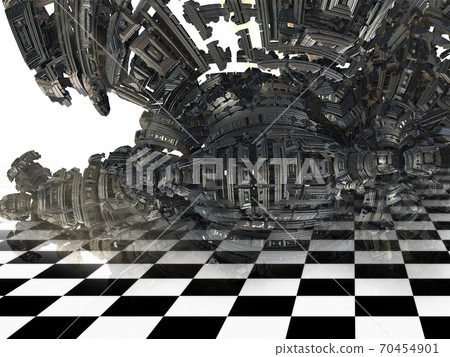 3d illustration of abstract geometric composition ,digital art works. 70454901