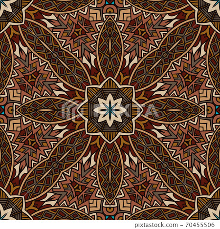 Vector seamless pattern african art batik ikat. Ethnic print vintage fabric design. 70455506