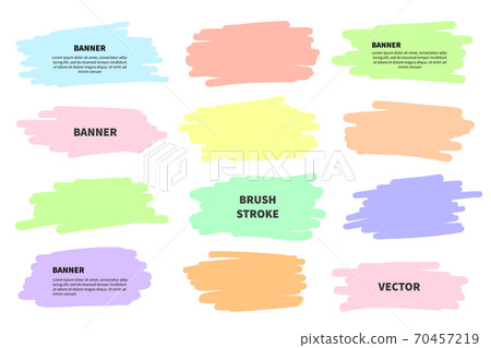 Splash banners set vector. Colorful brush strokes set Splash banners set vector. Colorful brush strokes set 70457219