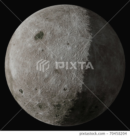 The Moon is the Earth's satellite. Isolated 70458204