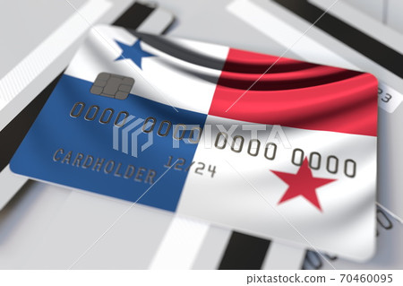 Credit card with flag of Panama 3d rendering Credit card with flag of Panama 3d rendering 70460095