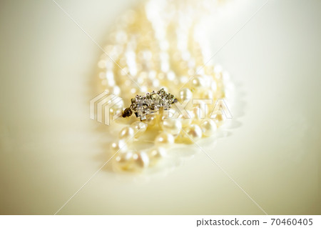 Up and copy space for pearls and metal fittings Up and copy space for pearls and metal fittings 70460405