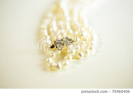 Up and copy space for pearls and metal fittings Up and copy space for pearls and metal fittings 70460406