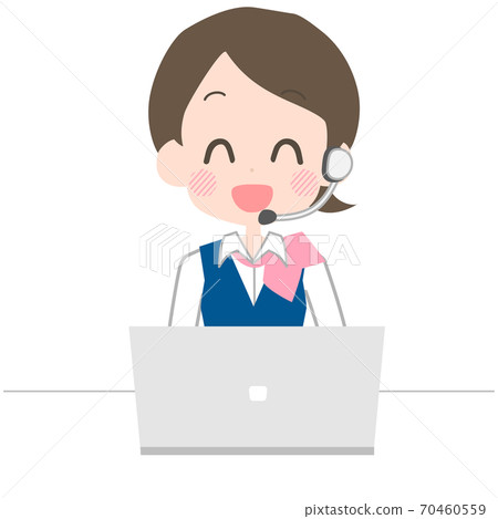 An operator who answers the phone with a smile 70460559
