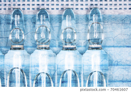 an ampoules bottle with medicine. virus vaccine an ampoules bottle with medicine. virus vaccine 70461607