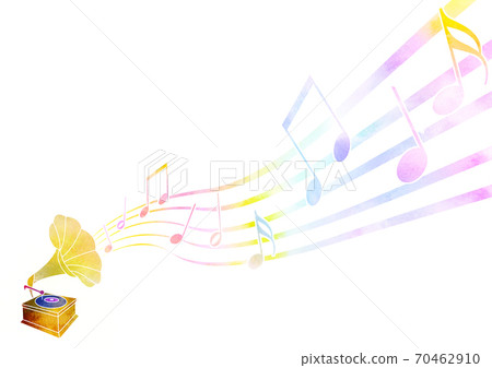 Phonograph and musical notes Phonograph and musical notes 70462910