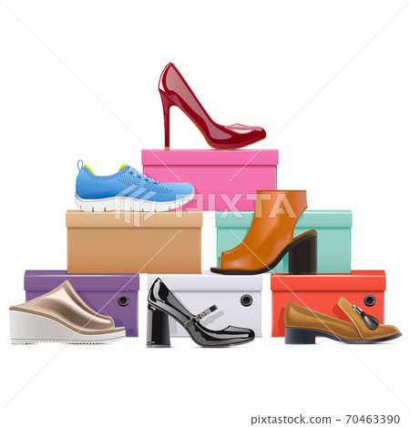 Vector Shoes Store Concept Stock Illustration 70463390 PIXTA