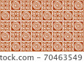 The spiral pattern on ancient pottery 70463549