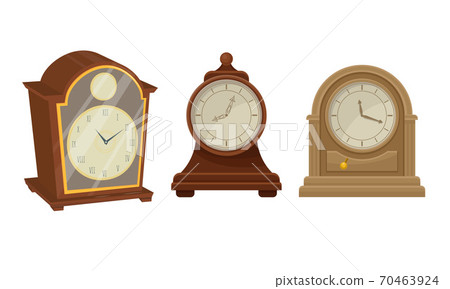 Different Clocks as Device for Measuring and Indicating Time Vector Set 70463924