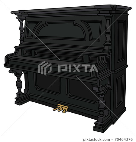 The old black closed pianino The old black closed pianino 70464376