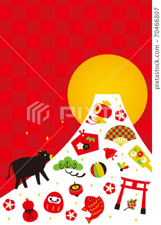 Year of the Ox-New Year's card template -3 70466807