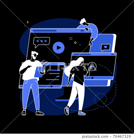 Video content marketing abstract concept vector illustration. 70467329