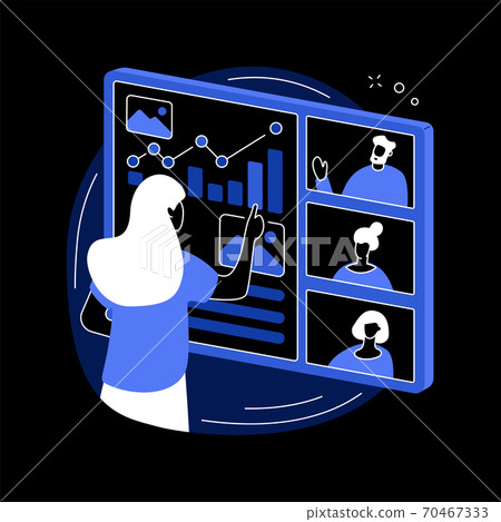 Digital presentation abstract concept vector illustration. Digital presentation abstract concept vector illustration. 70467333