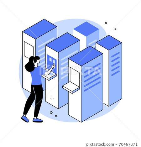 Data center abstract concept vector illustration. 70467371