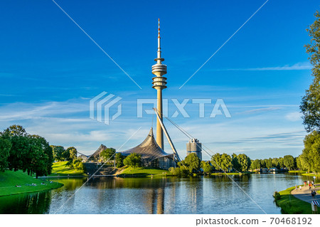 The Olympiaturm in Olympiapark in Munich, Germany The Olympiaturm in Olympiapark in Munich, Germany 70468192