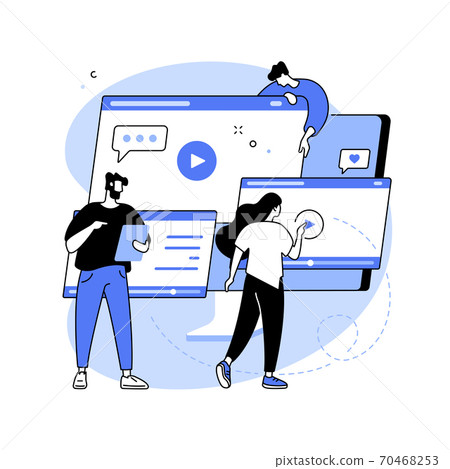 Video content marketing abstract concept vector illustration. Video content marketing abstract concept vector illustration. 70468253