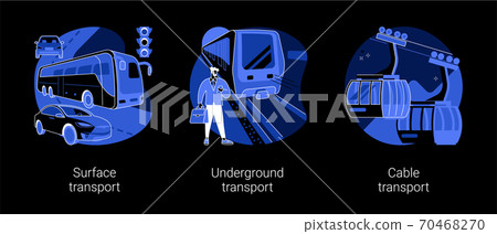 Public transport abstract concept vector illustrations. Public transport abstract concept vector illustrations. 70468270