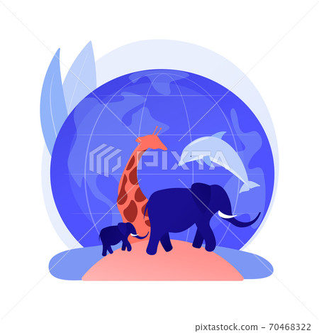 Wild animals protection abstract concept vector illustration. 70468322