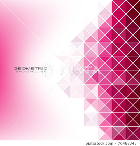 Abstract geometric pattern. Pink triangles background. Vector illustration 70468343