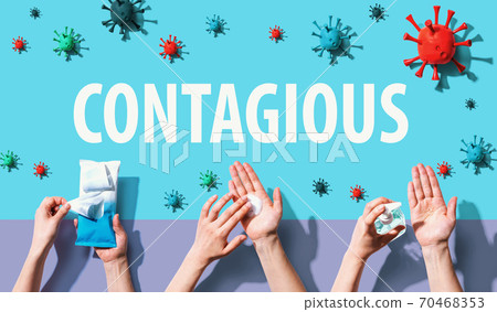 Contagious theme with person washing their hands Contagious theme with person washing their hands 70468353