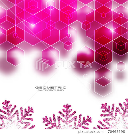 Light Pink modern vector texture with colorful hexagons. Design in abstract style with hexagons. 70468398