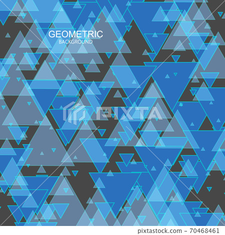 Abstract geometric background with transparent blue triangles. Vector illustration. Brochure design Abstract geometric background with transparent blue triangles. Vector illustration. Brochure design 70468461
