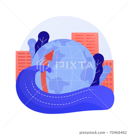 Sea level rise abstract concept vector illustration. Sea level rise abstract concept vector illustration. 70468462