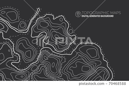 Stylized Height of Topographic Contour in Lines. Stylized Height of Topographic Contour in Lines. 70468588