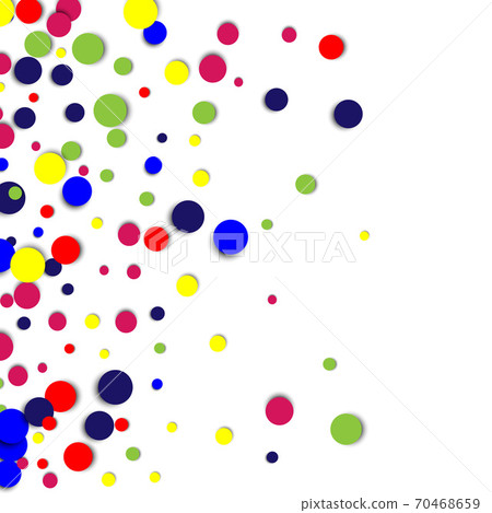 Colorful abstract dot background. Vector illustration for bright design. Color texture holiday element wallpaper. Decor fun spot card Happy mood 70468659