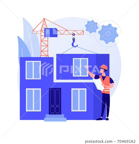 Modular home abstract concept vector illustration. 70469162
