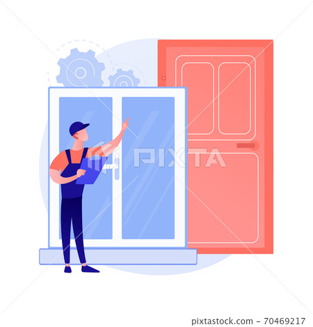 Windows and doors services abstract concept vector illustration. Windows and doors services abstract concept vector illustration. 70469217