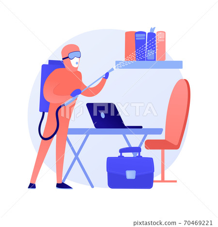 Office disinfection service abstract concept vector illustration. 70469221