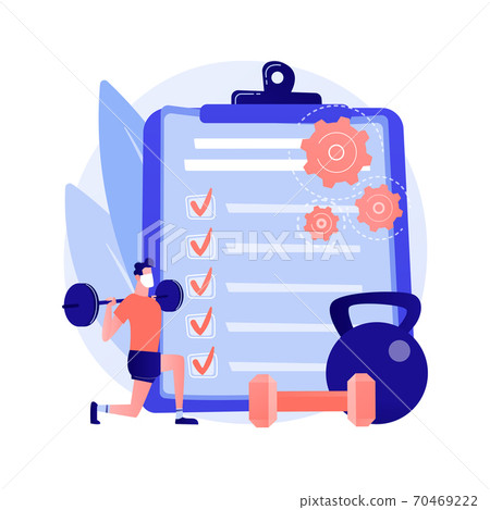 Fitness clubs and gyms pandemic regulations abstract concept vector illustration. 70469222