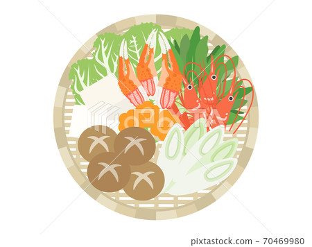 鍋成分在漏勺上的插圖 70469980