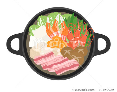 Illustration of hot pot cooking 70469986