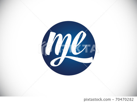 M E letter sign symbol. Initial Letter M E Logo Design Vector Template. Monogram logo 70470282