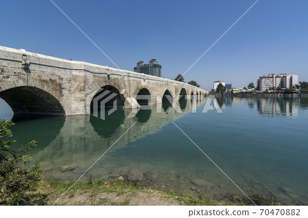 Adana city center, located on the banks of the Seyhan River, looks beautiful with a large mosque Adana city center, located on the banks of the Seyhan River, looks beautiful with a large mosque 70470882