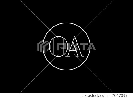 Initial Monogram Letter O A Logo Design Vector... - Stock Illustration ...