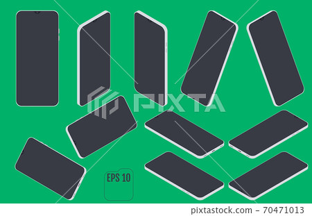 Isometric modern flat smartphone. Vector 70471013