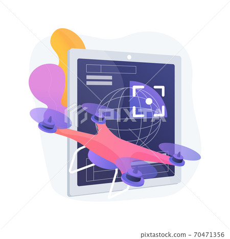 Military drone abstract concept vector illustration. 70471356