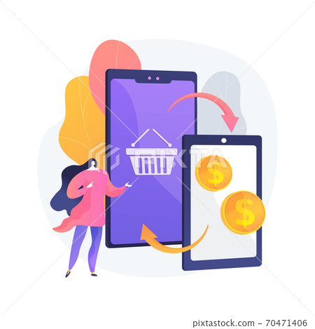Mobile device trade-in abstract concept vector illustration. 70471406