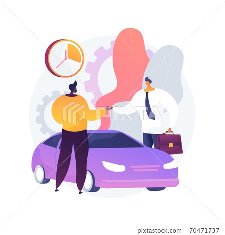 Carsharing service abstract concept vector illustration. Carsharing service abstract concept vector illustration. 70471737