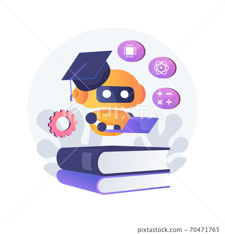 Chatbot self learning abstract concept vector illustration. Chatbot self learning abstract concept vector illustration. 70471765