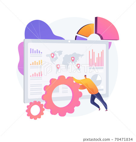 Dashboard service abstract concept vector illustration. Dashboard service abstract concept vector illustration. 70471834
