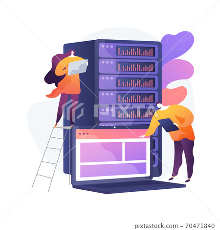 Data center abstract concept vector illustration. 70471840