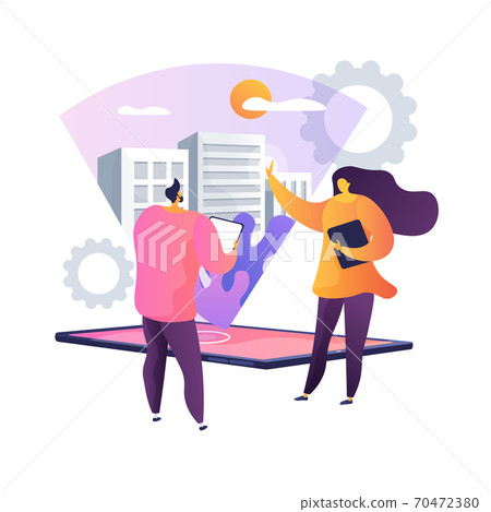 Interactive design visualization abstract concept vector illustration. 70472380